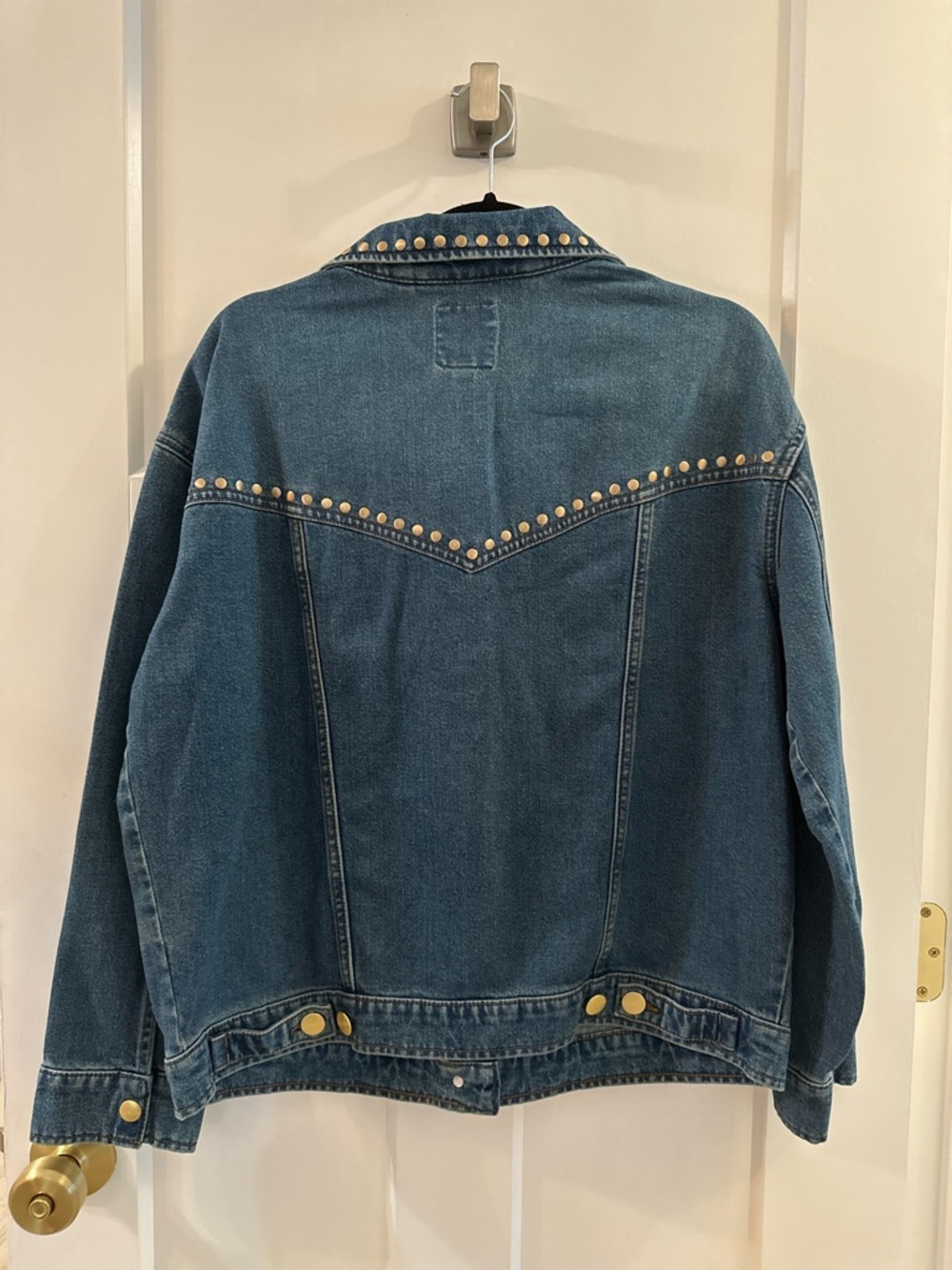 Brand new with tag Wrangler x Yellow Rose Blue Studded Western Denim Jacket - Picture 3 of 3